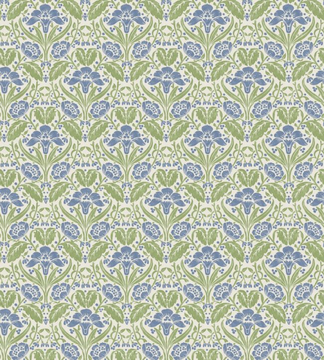 Iris Meadow Wallpaper by GP & J Baker Blue/Green