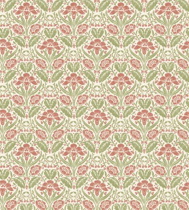 Iris Meadow Wallpaper by GP & J Baker Pink/Green
