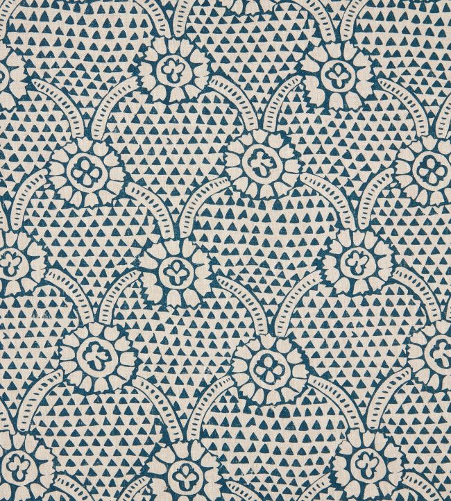 Ivan Fabric by Volga Linen Prussian Blue