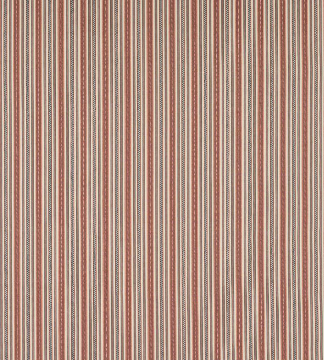 Ivo Stripe Fabric by Jane Churchill Red/Indigo