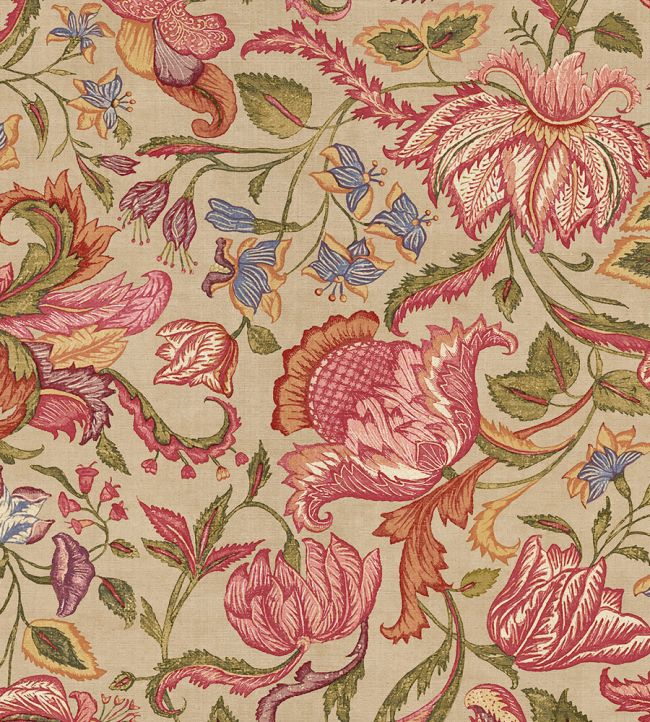 Jacobean Wallpaper by Eijffinger Beige/Red