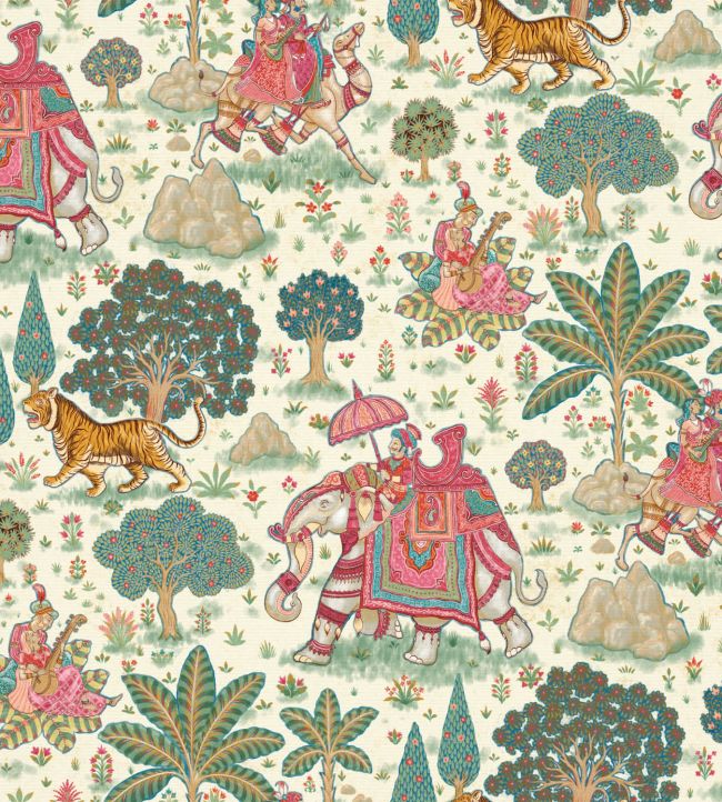 Jaipur Outdoor Fabric by Warner House Ivory