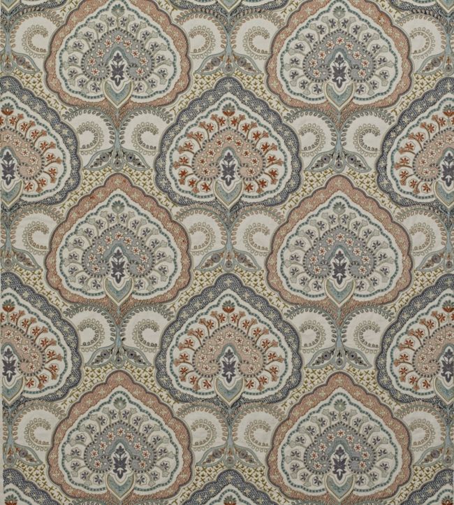 Fitzrovia Fabric by James Hare Blue Multi