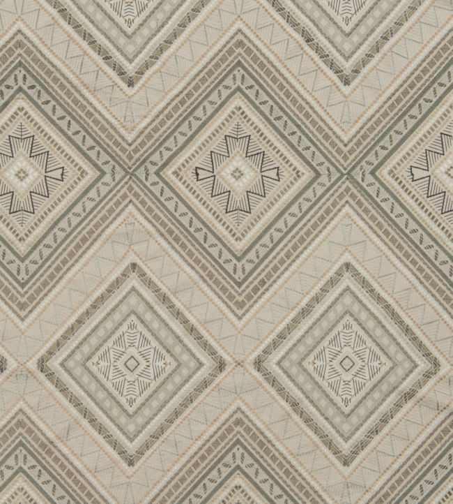 Fuji Fabric by James Hare Natural / Slate