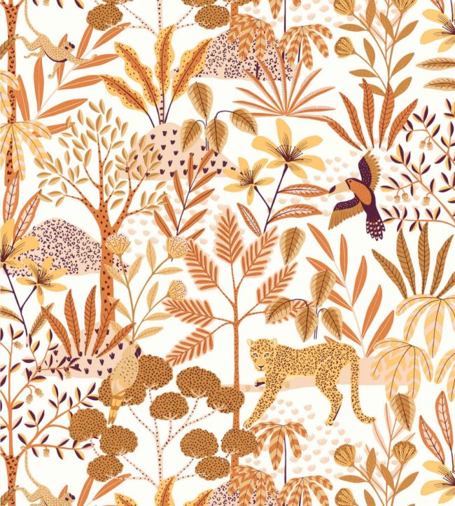 Jane Wallpaper by Caselio Blanc vieux rose