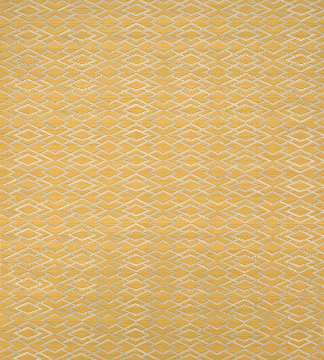 Geometric Silk Wallpaper by Jane Churchill in Gold Jane Clayton