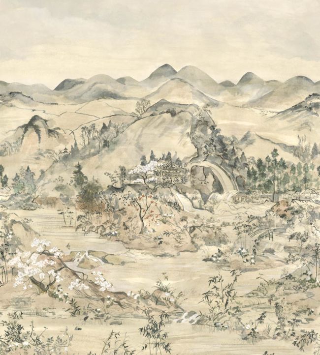 Japanese Chinoiserie Mural by Cole & Son Antique