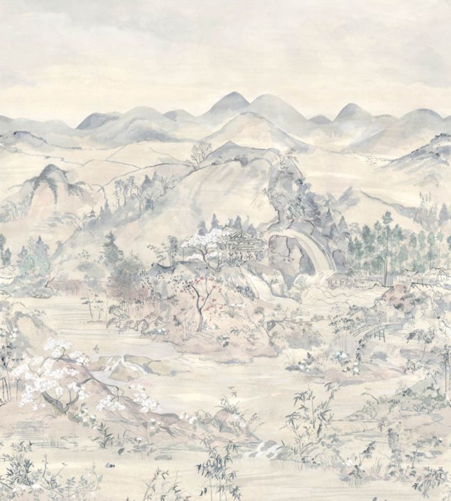 Japanese Chinoiserie Mural by Cole & Son Orchid