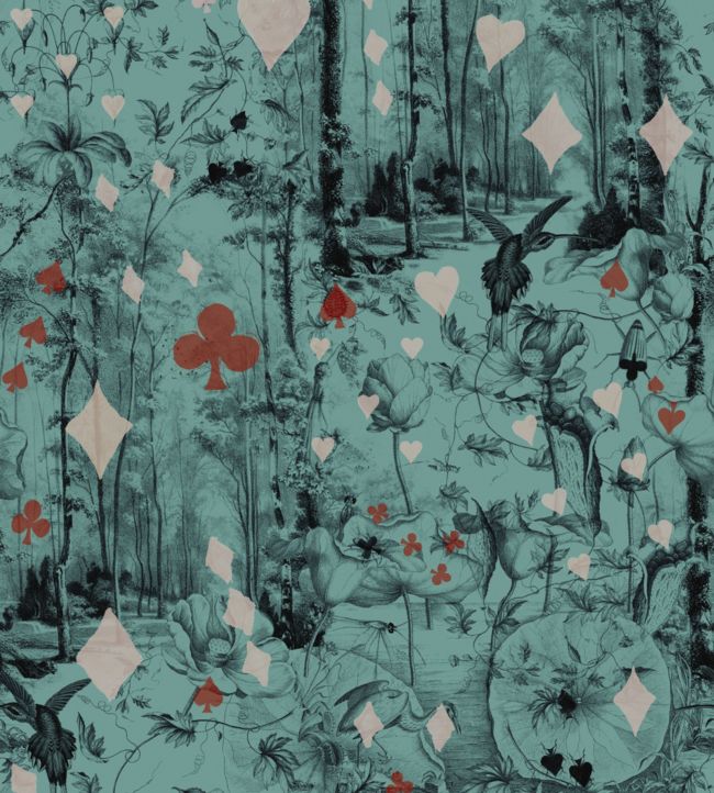 Beriba Wallpaper by Jean Paul Gaultier Celadon