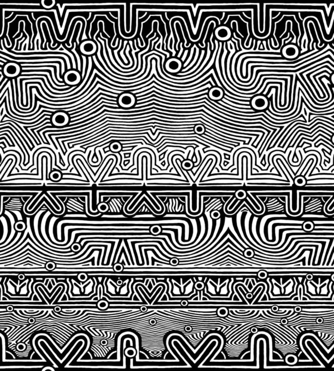 Nouvelle Vague Wallpaper by Jean Paul Gaultier Noir & Blanc