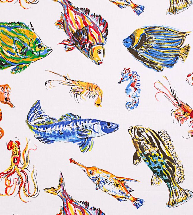 Funny Fish Fabric by Jim Thompson  in 3 | Jane Clayton