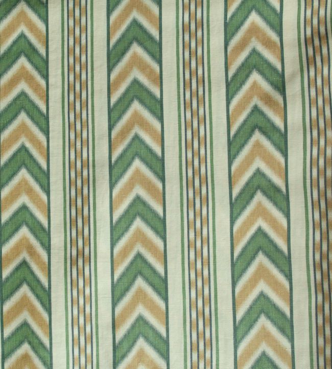 Kamil Stripe Fabric by Titley and Marr Grass & Ochre
