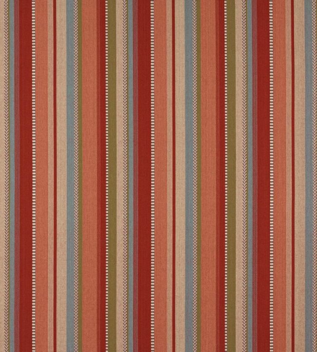 Kansa Stripe Fabric in Red by Jane Churchill Jane Clayton