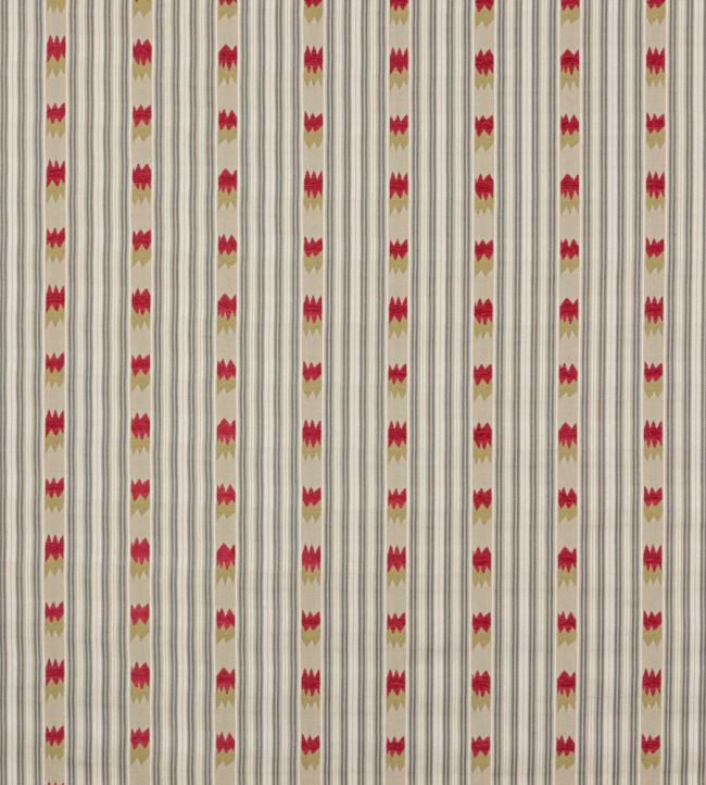 Kendra Stripe Fabric by Jane Churchill Silver/Pink