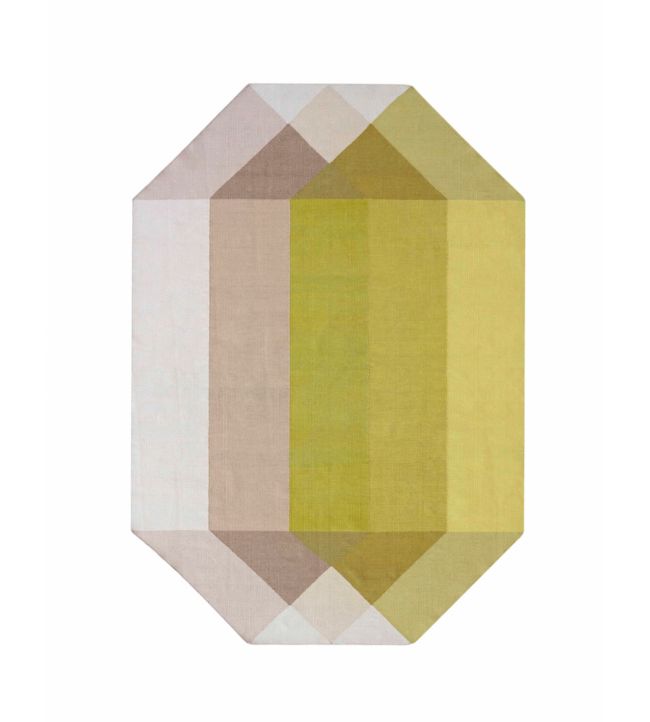 Diamond Rug in PinkYellow by GAN Jane Clayton