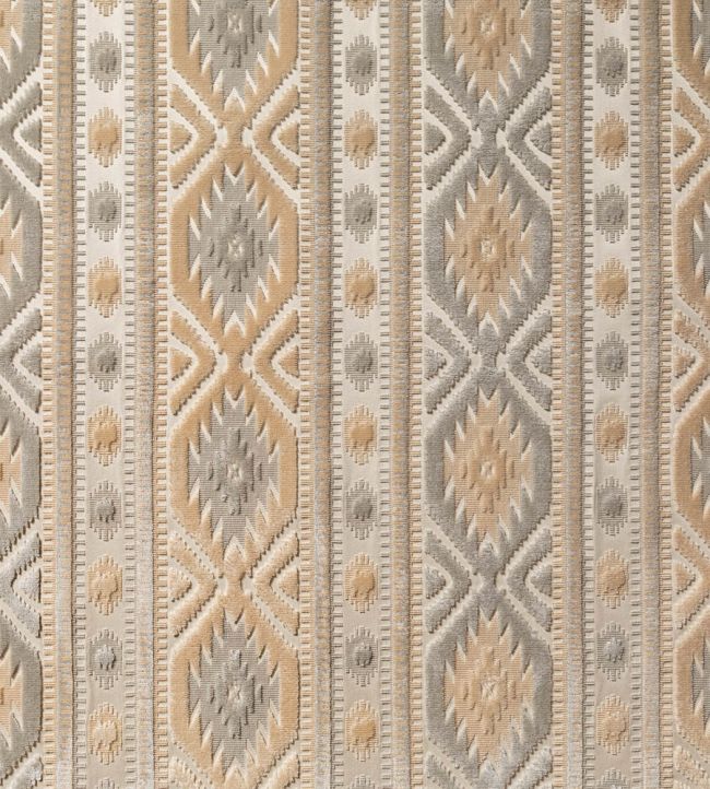 Kilim Fabric by Marvic Silver/Almond