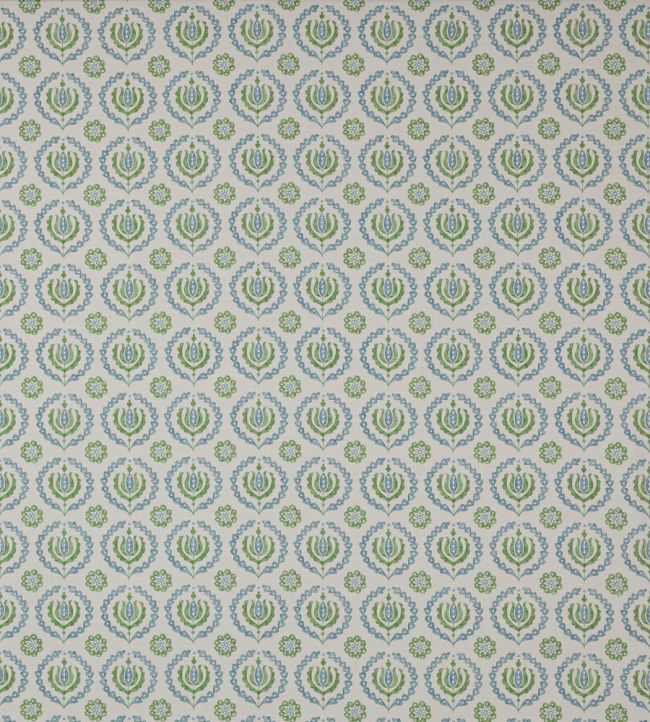 Kira Fabric by Jane Churchill Green / Blue