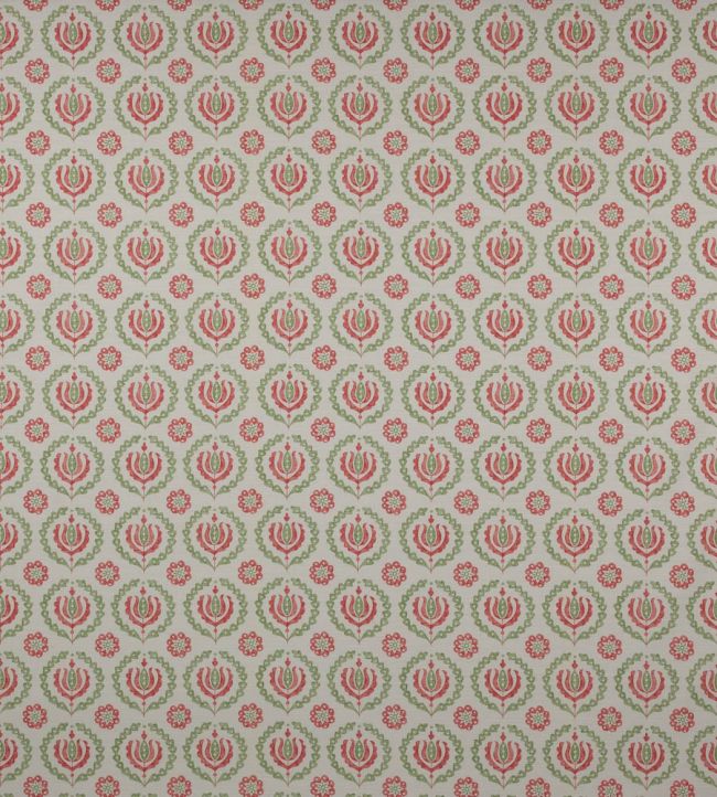 Kira Fabric by Jane Churchill Red / Green