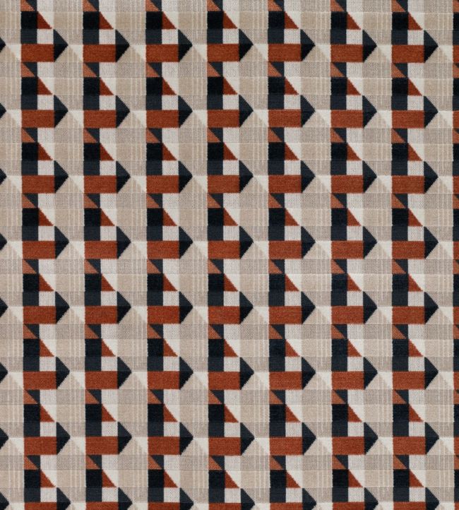Piccadilly Fabric by Kirkby Design Burnt Orange