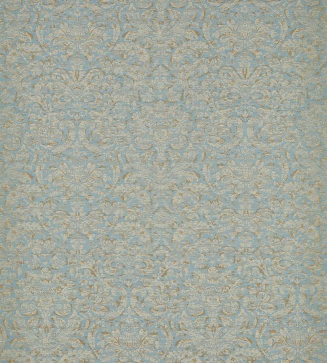 Knole Damask Fabric by Zoffany Stockholm Blue