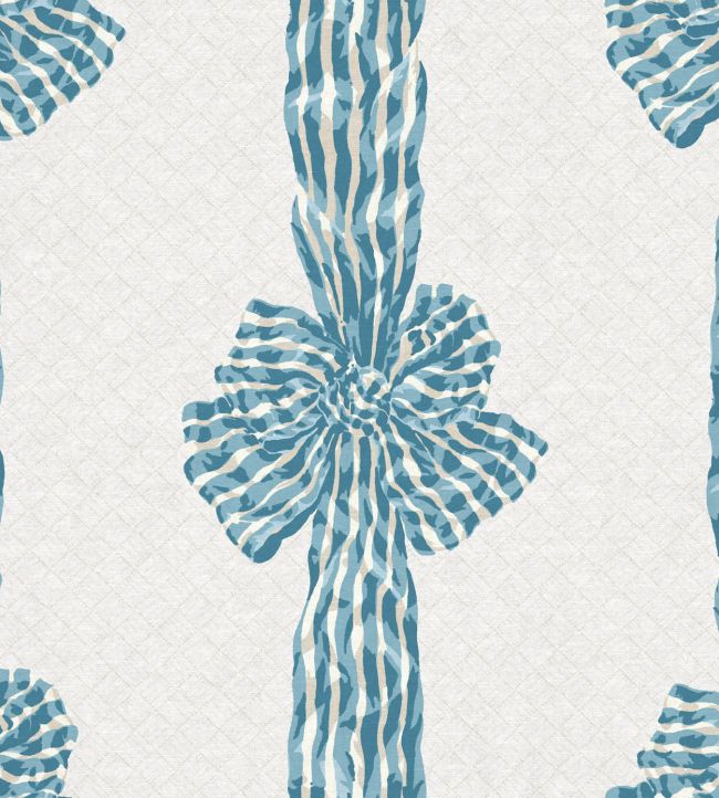 Knotted Sash Fabric by Warner House Aqua