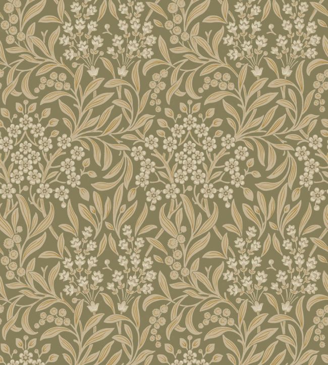 Kryddhyllan Wallpaper by Borastapeter Green