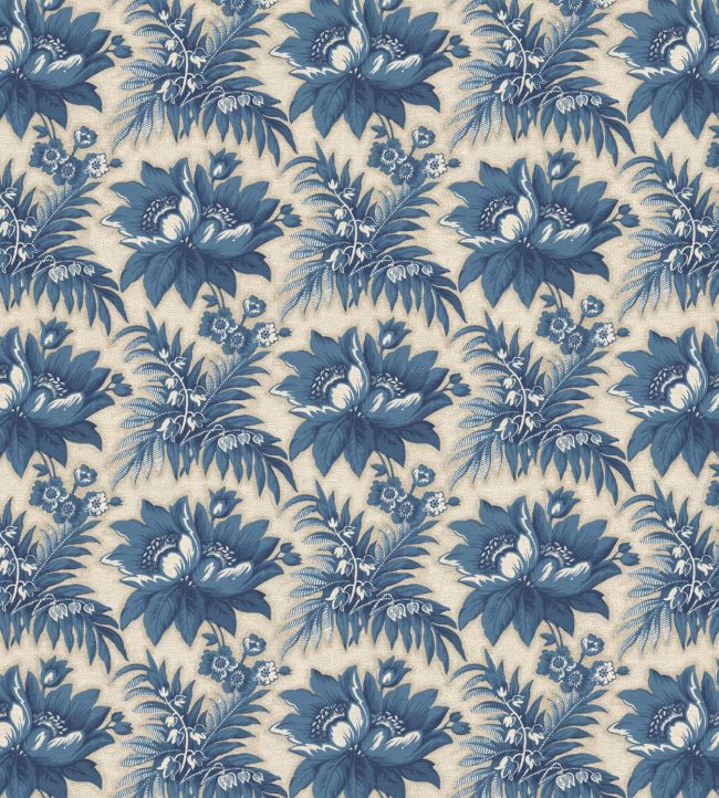 Lady Emma Fabric by Warner House Blue