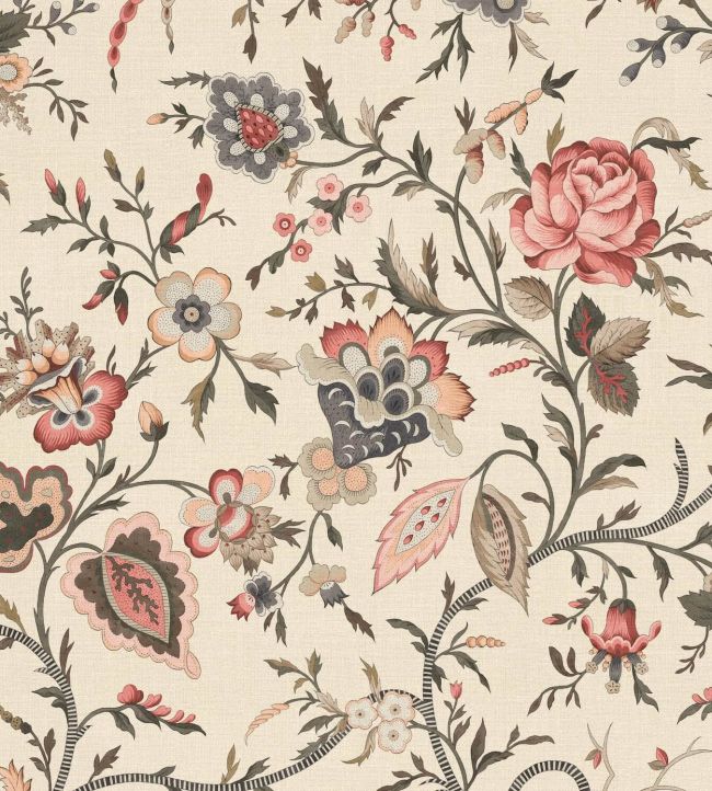 Lavenham Fabric in Rose by Warner House Jane Clayton