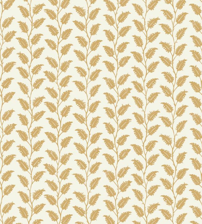 Leaf Wiggle Wallpaper by Josephine Munsey Smith Yellow/Skirting White