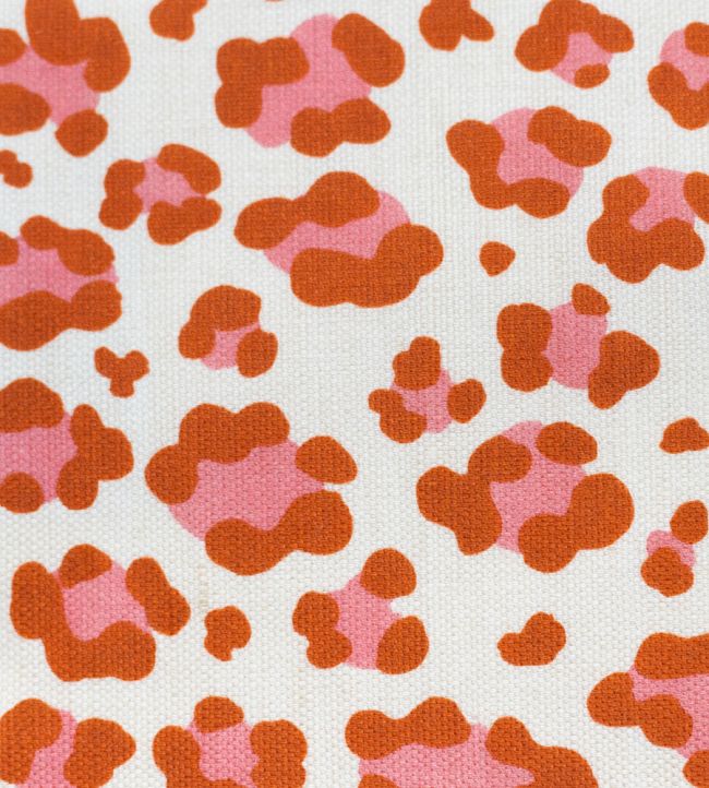 Leopard Spot Fabric by Titley and Marr Paprika & Rose