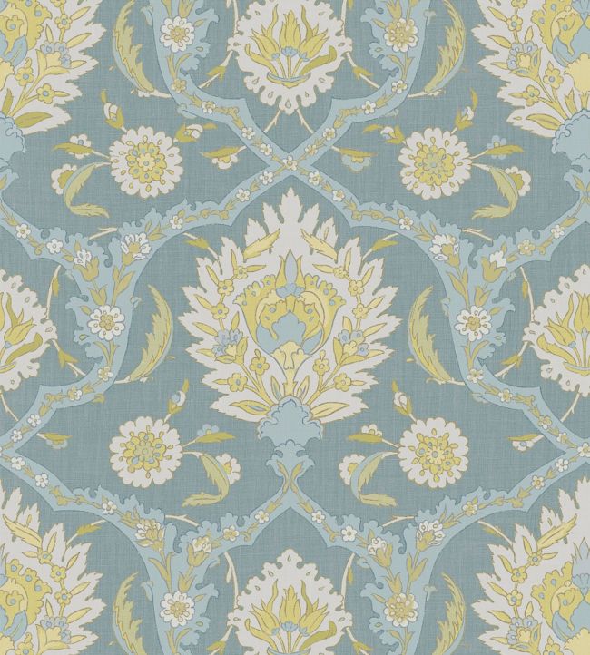 Damascus Fabric by Lewis & Wood Verdigris
