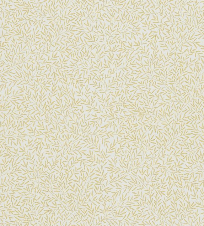 Lily Leaf Fabric in Gold by Morris & Co Jane Clayton