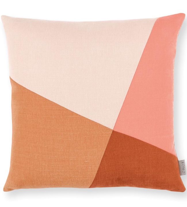 Linara Patchwork Cushion 50 x 50cm by Romo Russet