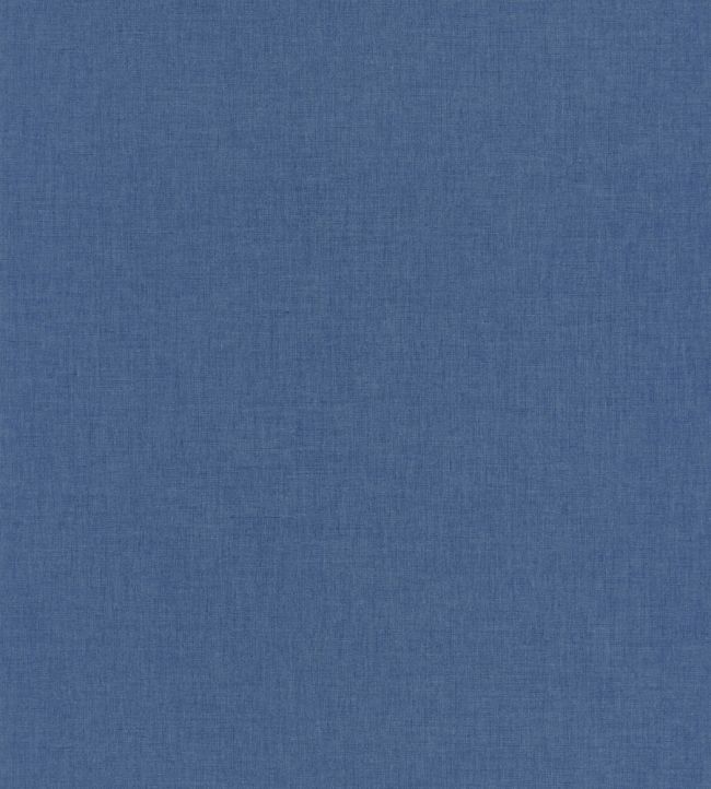Linen Uni Wallpaper by Caselio Bleu Jean Moyen