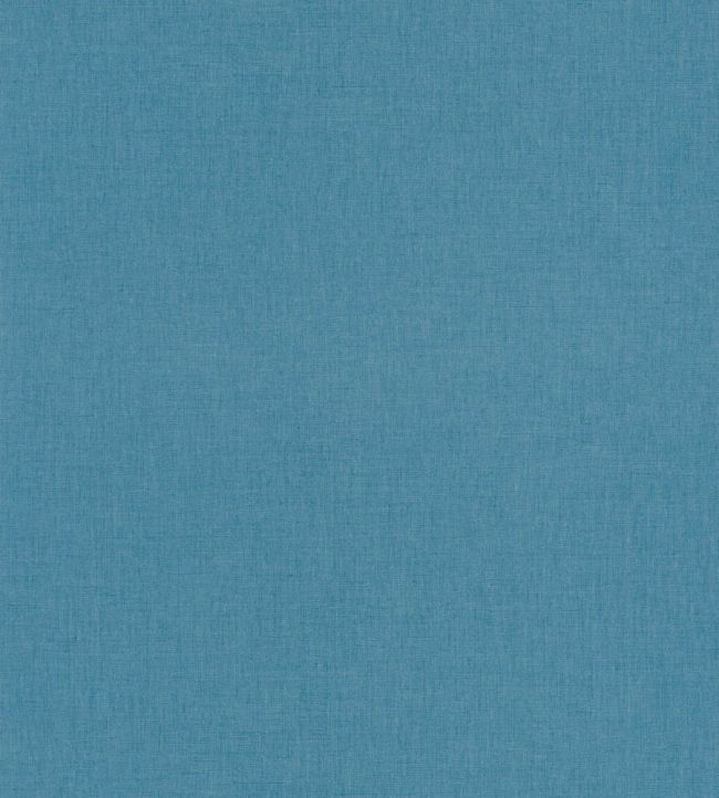 Linen Uni Wallpaper by Caselio Bleu Paon