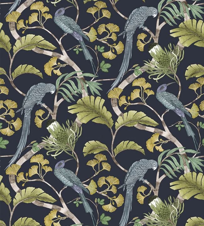 Living Branches Wallpaper by Josephine Munsey Petra and Greens
