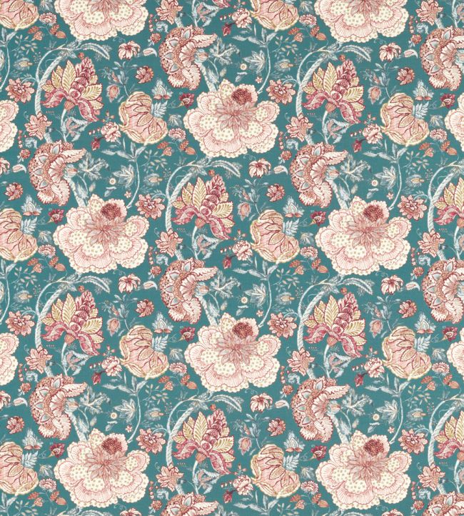 Lucienne Fabric by Clarke & Clarke Teal