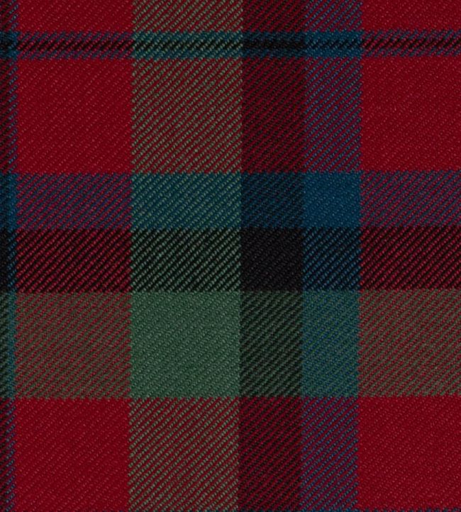 Macnaughton Mtd Fabric by The Isle Mill Green/Red