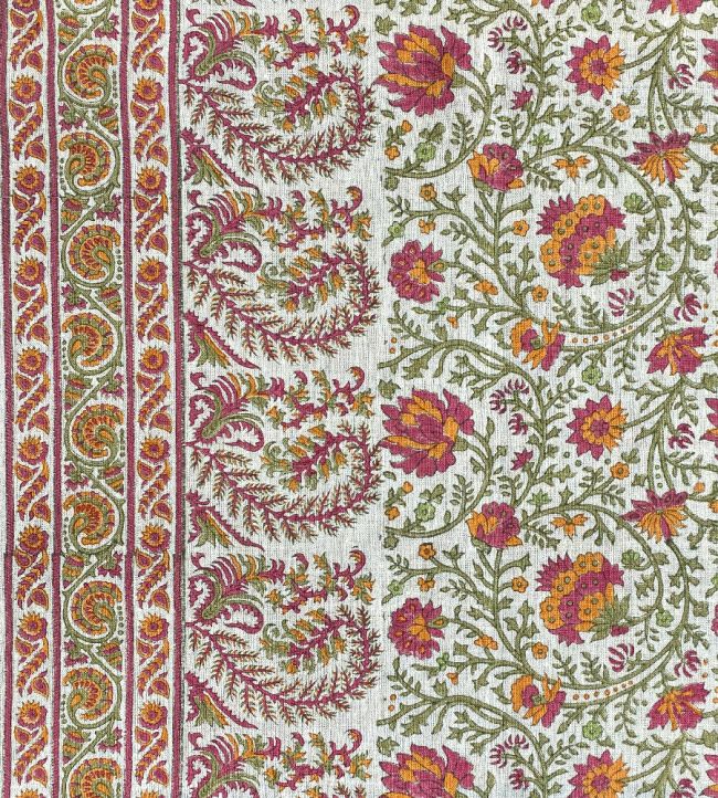 Mallow Border Fabric by Ian Sanderson Chilli
