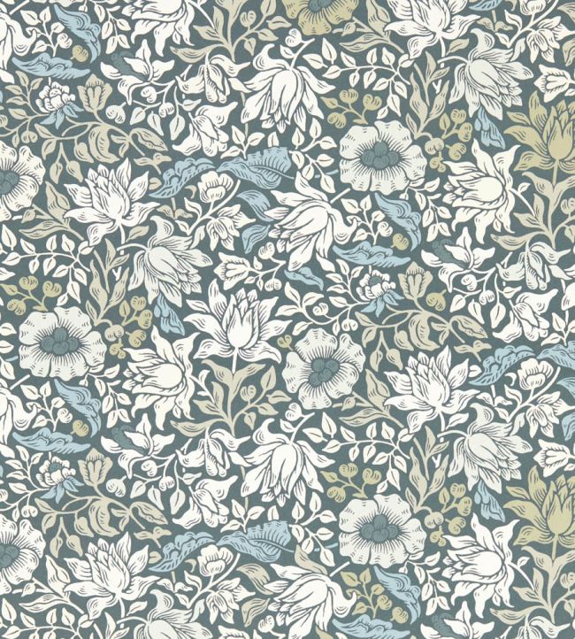 Mallow Wallpaper in Slate/Dove by Clarke & Clarke | Jane Clayton