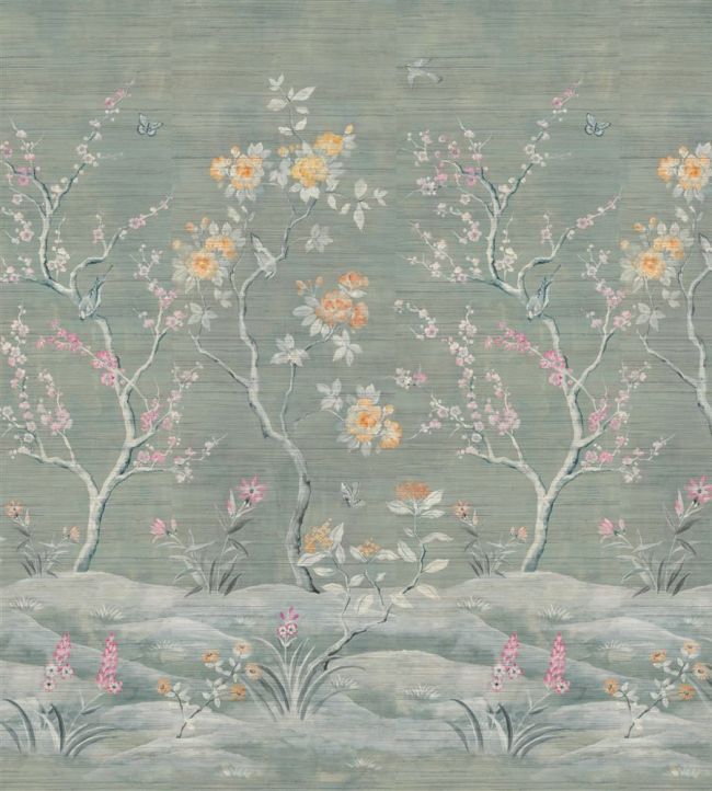Manohari Grasscloth Wallpaper Mural in Blossom by Designers Guild | Jane  Clayton