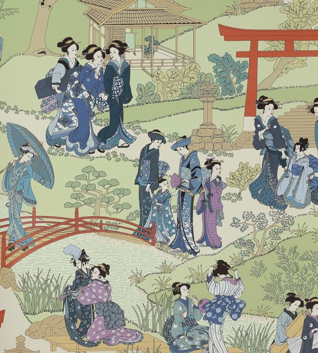 Geishas Wallpaper by Manuel Canovas Indigo