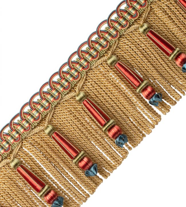 Margaux Beaded Bullion Fringe Trimming by Samuel & Sons Mandarine