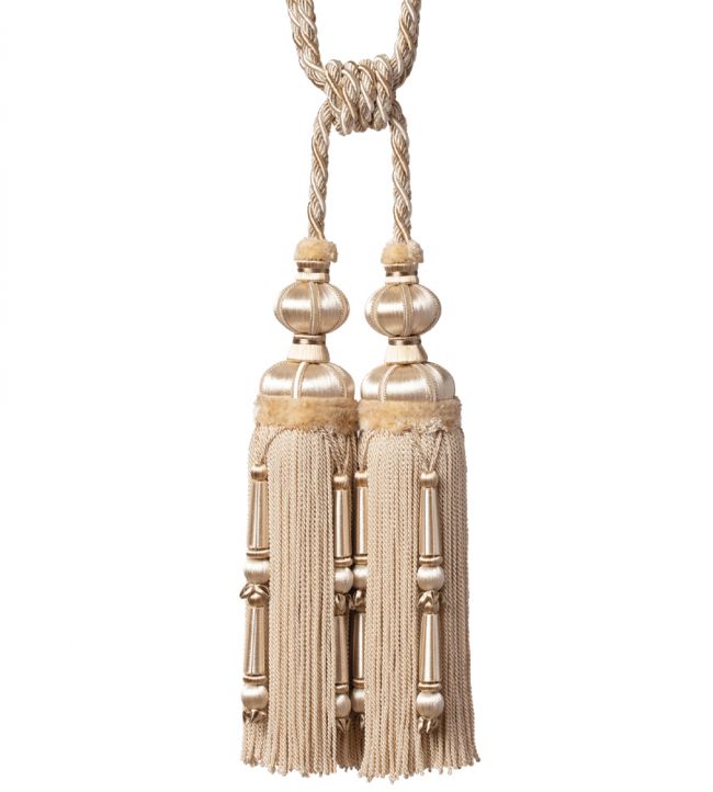 Margaux Double Tassel Tieback Trimming by Samuel & Sons Ecru