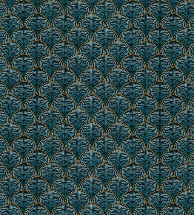 Marmaris Wallpaper by Rebel Walls Peacock