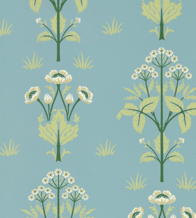 Meadow Sweet Wallpaper by Morris & Co Mineral Blue