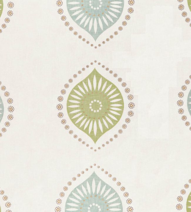 Medallion Fabric by Vanderhurd Jade & Aqaumarine/Moonstone