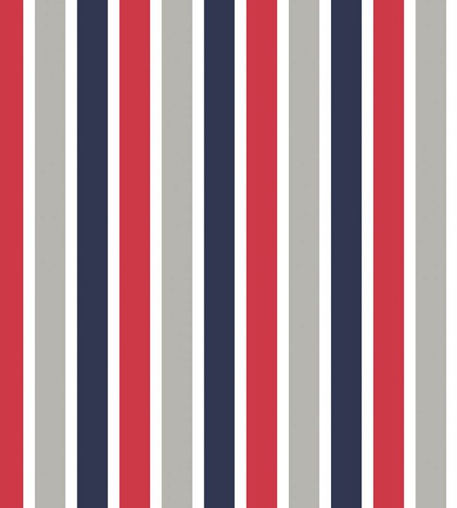 Medium Block Stripe Wallpaper by Today Interiors Red/Navy
