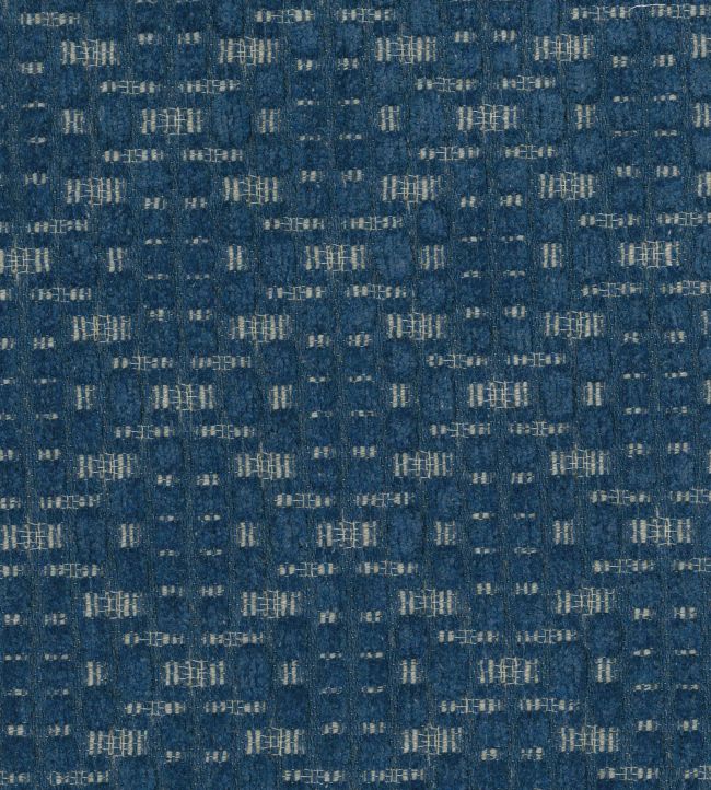 Merlesham Fabric by Nina Campbell Prussian Blue