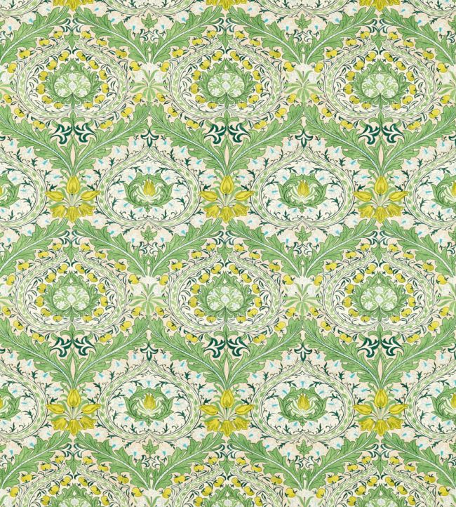 Merton Fabric by Morris & Co Leaf Green/Sky